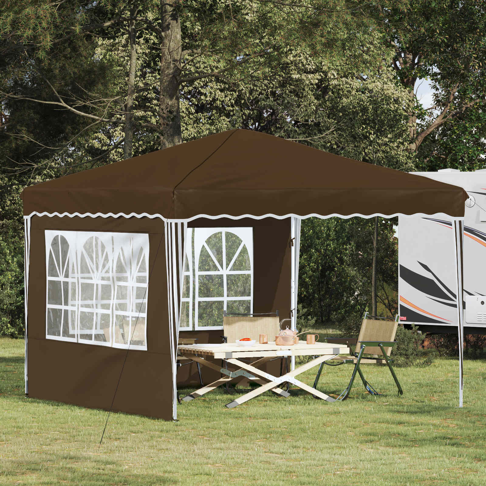 Pop-Up Partyzelt 288 X 288 X 245 Cm Oxford-Stoff