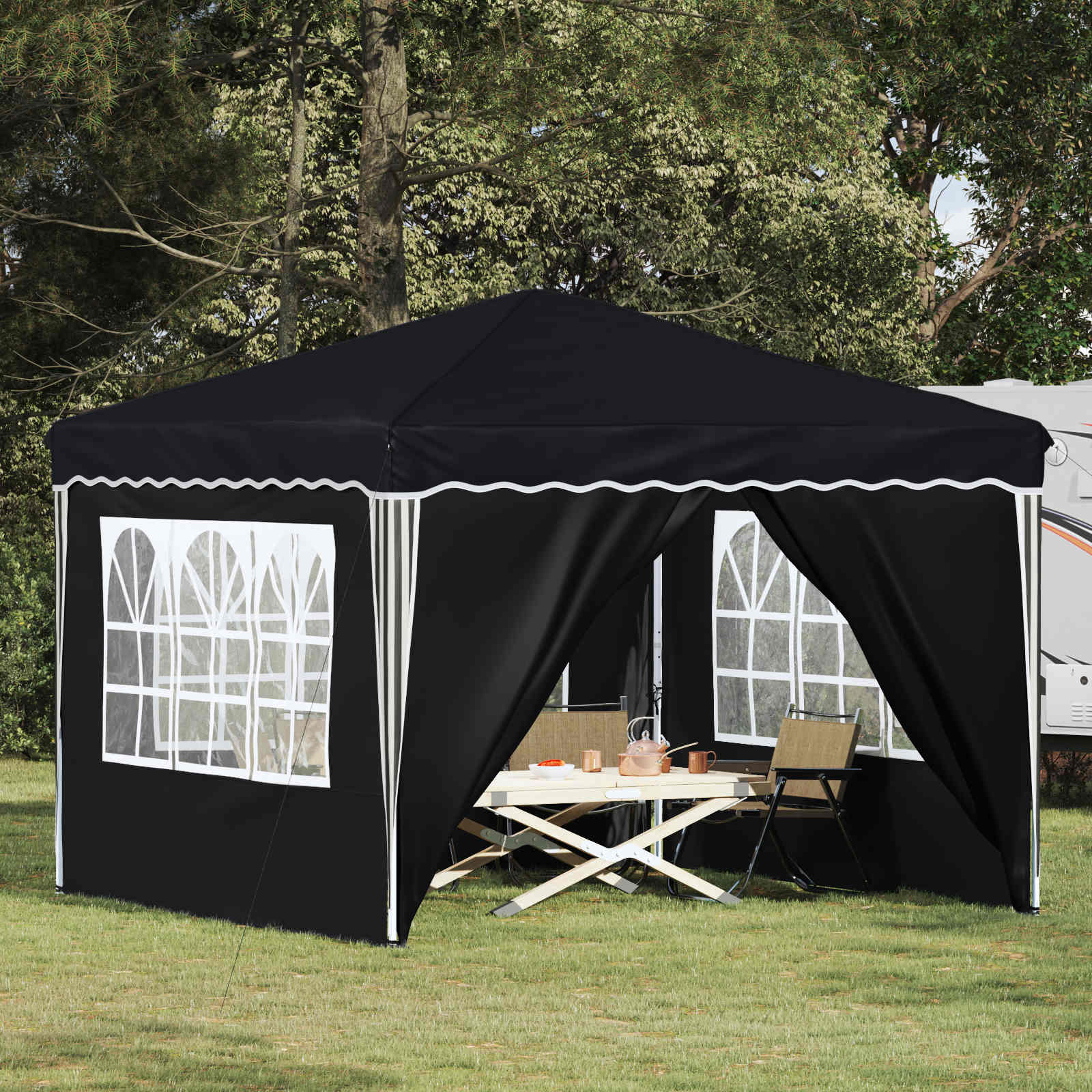 Pop-Up Partyzelt 288 X 288 X 245 Cm Oxford-Stoff