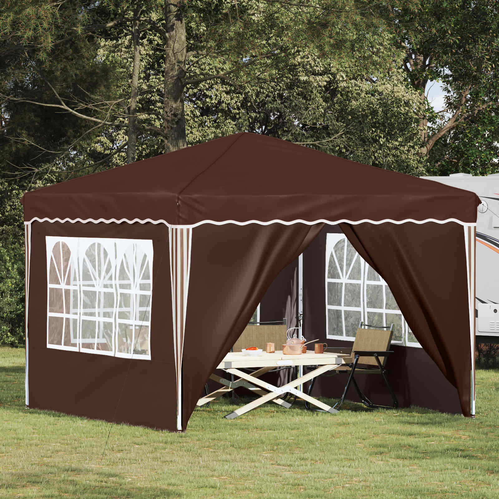 Pop-Up Partyzelt 288 X 288 X 245 Cm Oxford-Stoff