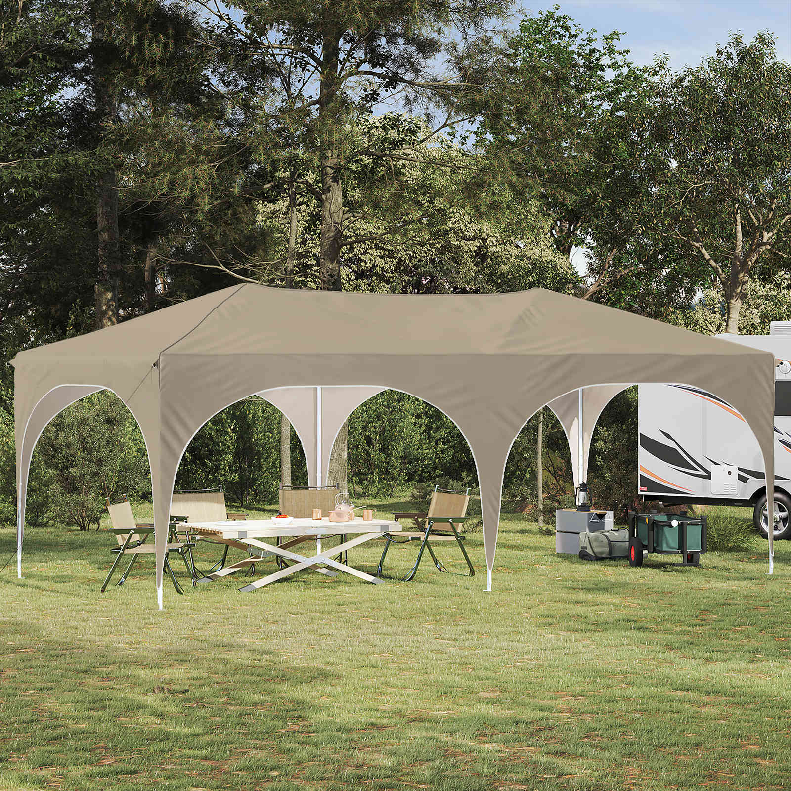 Pop-Up Partyzelt 575 X 288 X 245 Cm Oxford-Stoff