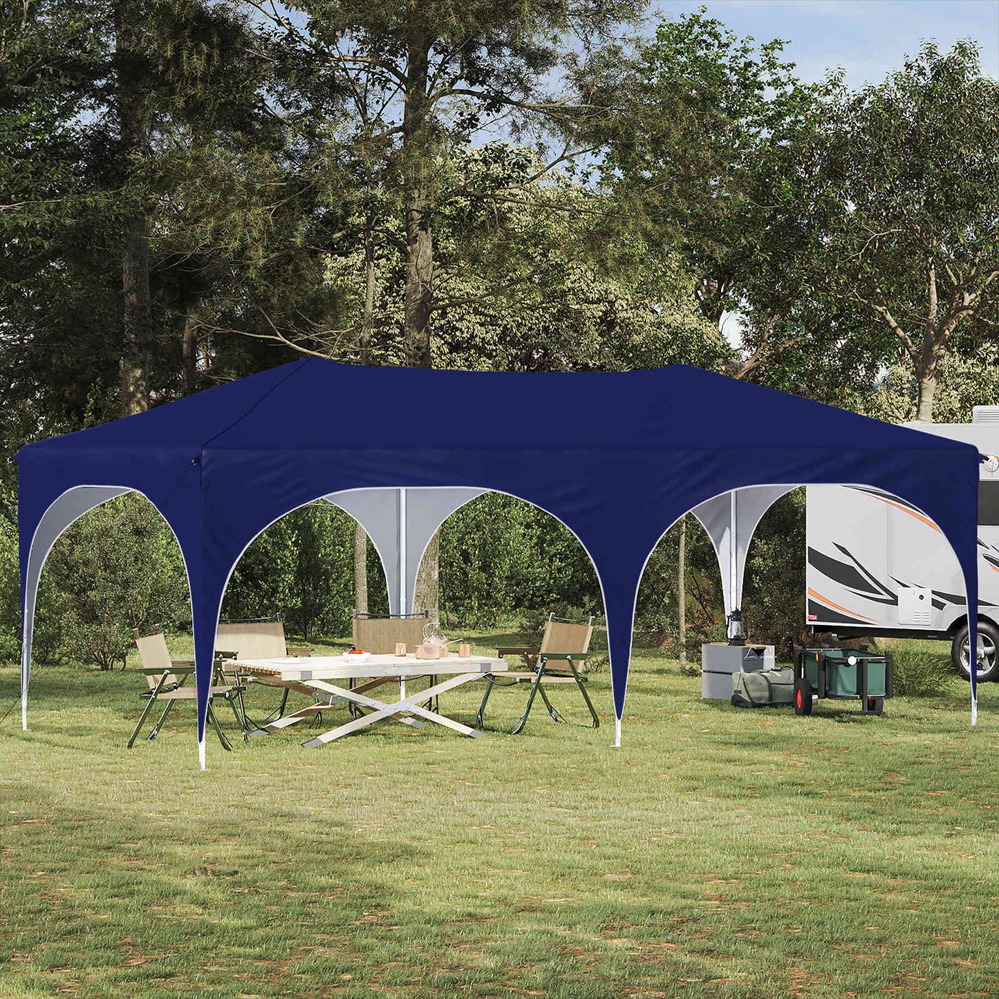 Pop-Up Partyzelt 575 X 288 X 245 Cm Oxford-Stoff