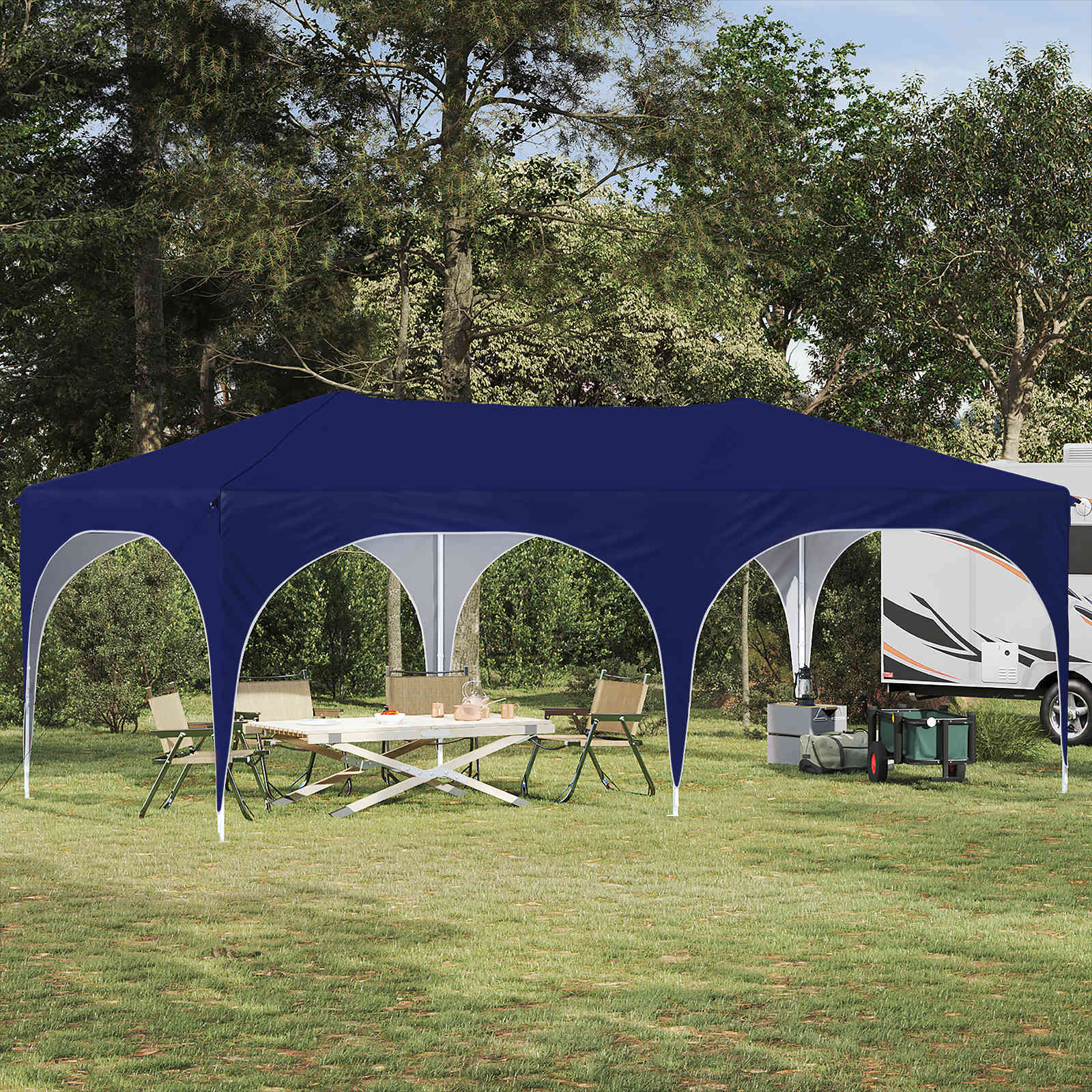 Pop-Up Partyzelt 575 X 288 X 245 Cm Oxford-Stoff