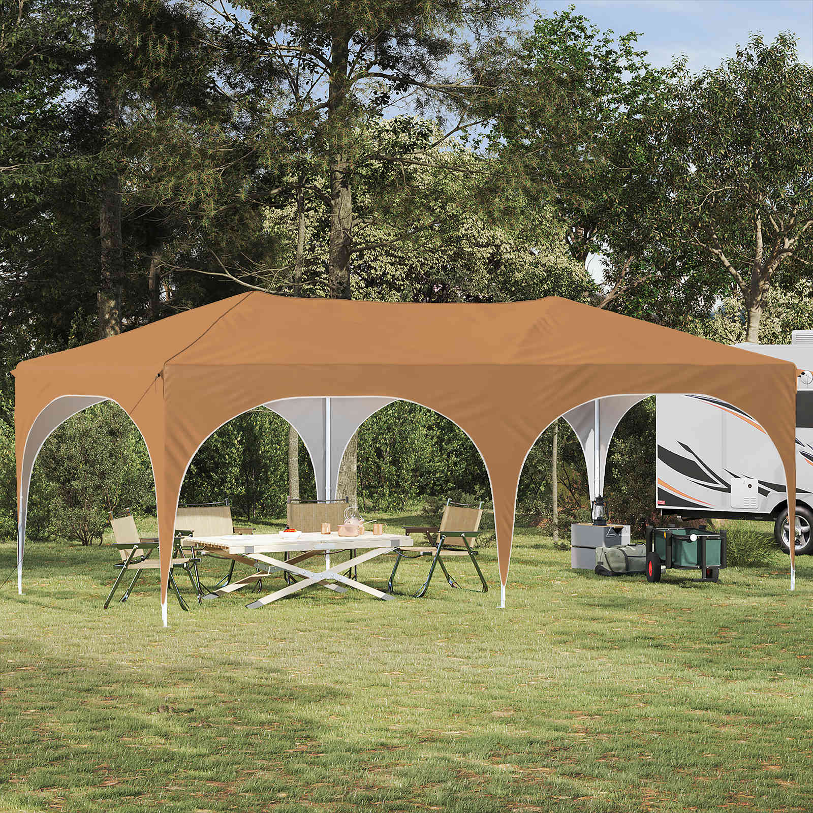 Pop-Up Partyzelt 575 X 288 X 245 Cm Oxford-Stoff
