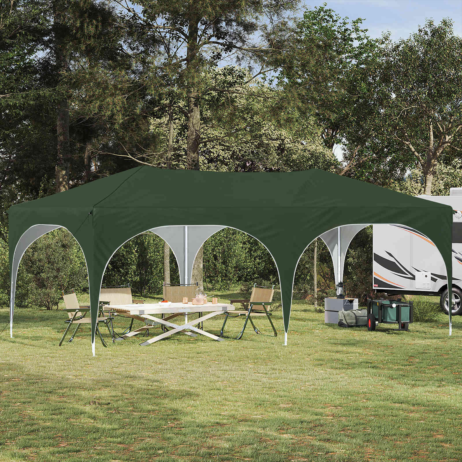Pop-Up Partyzelt 575 X 288 X 245 Cm Oxford-Stoff