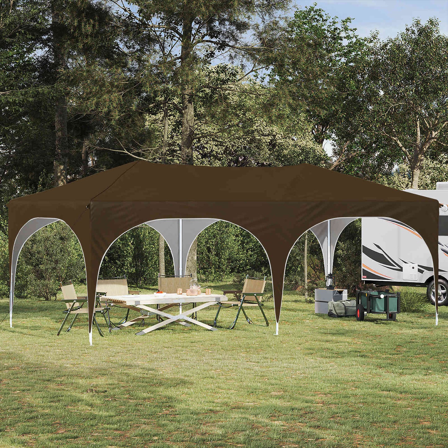 Pop-Up Partyzelt 575 X 288 X 245 Cm Oxford-Stoff