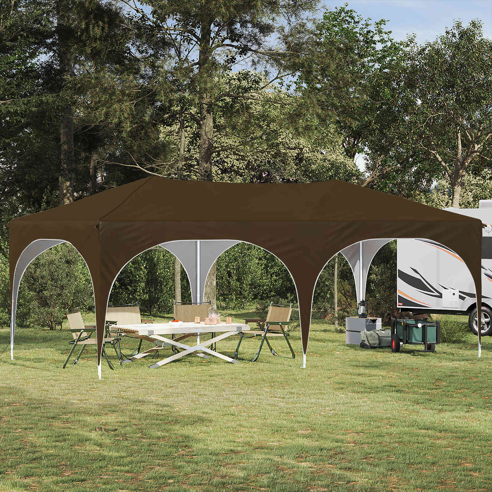 Pop-Up Partyzelt 575 X 288 X 245 Cm Oxford-Stoff