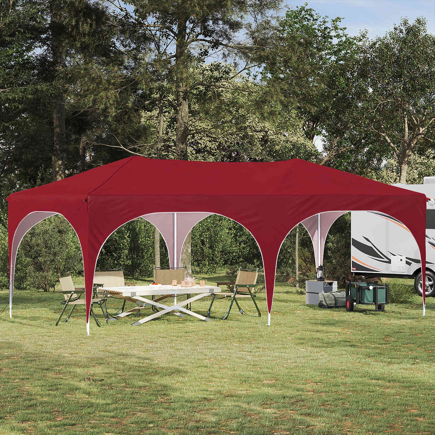 Pop-Up Partyzelt 575 X 288 X 245 Cm Oxford-Stoff