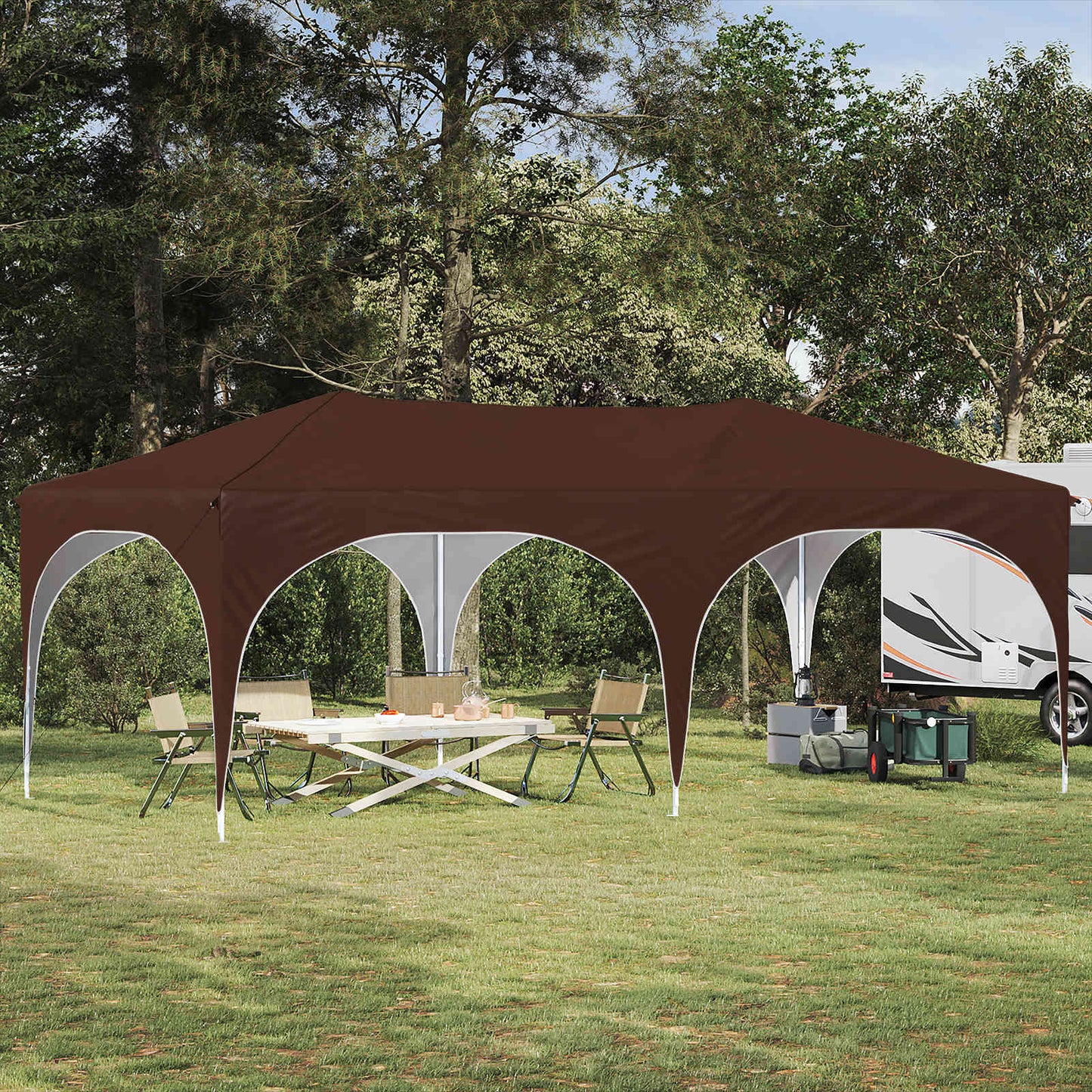 Pop-Up Partyzelt 575 X 288 X 245 Cm Oxford-Stoff