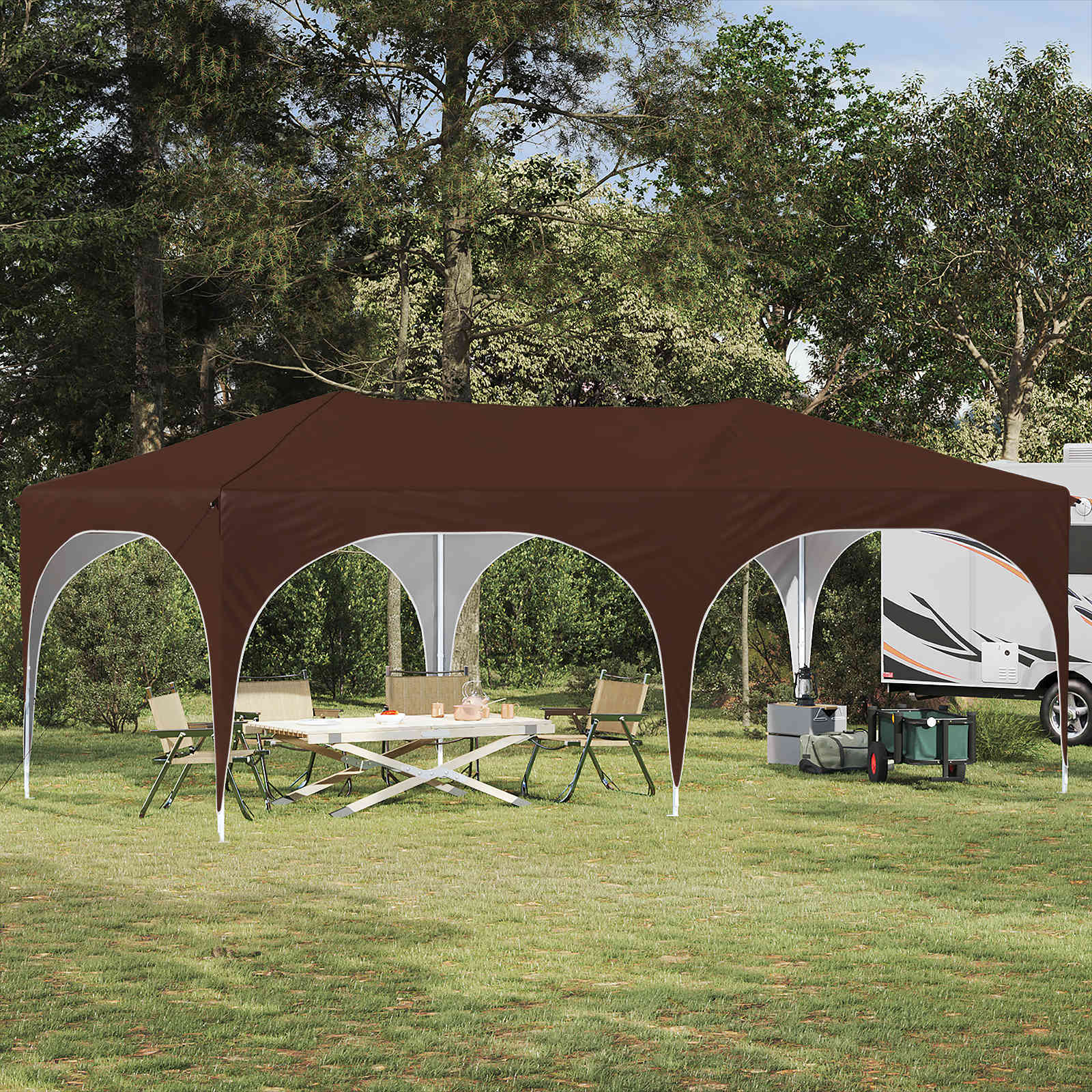 Pop-Up Partyzelt 575 X 288 X 245 Cm Oxford-Stoff