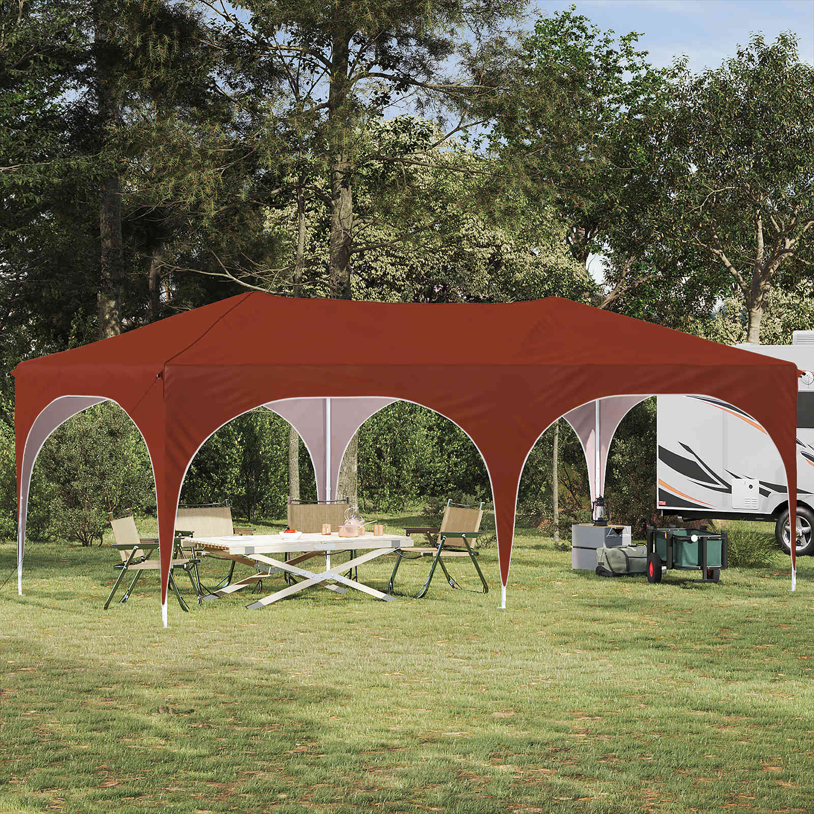 Pop-Up Partyzelt 575 X 288 X 245 Cm Oxford-Stoff