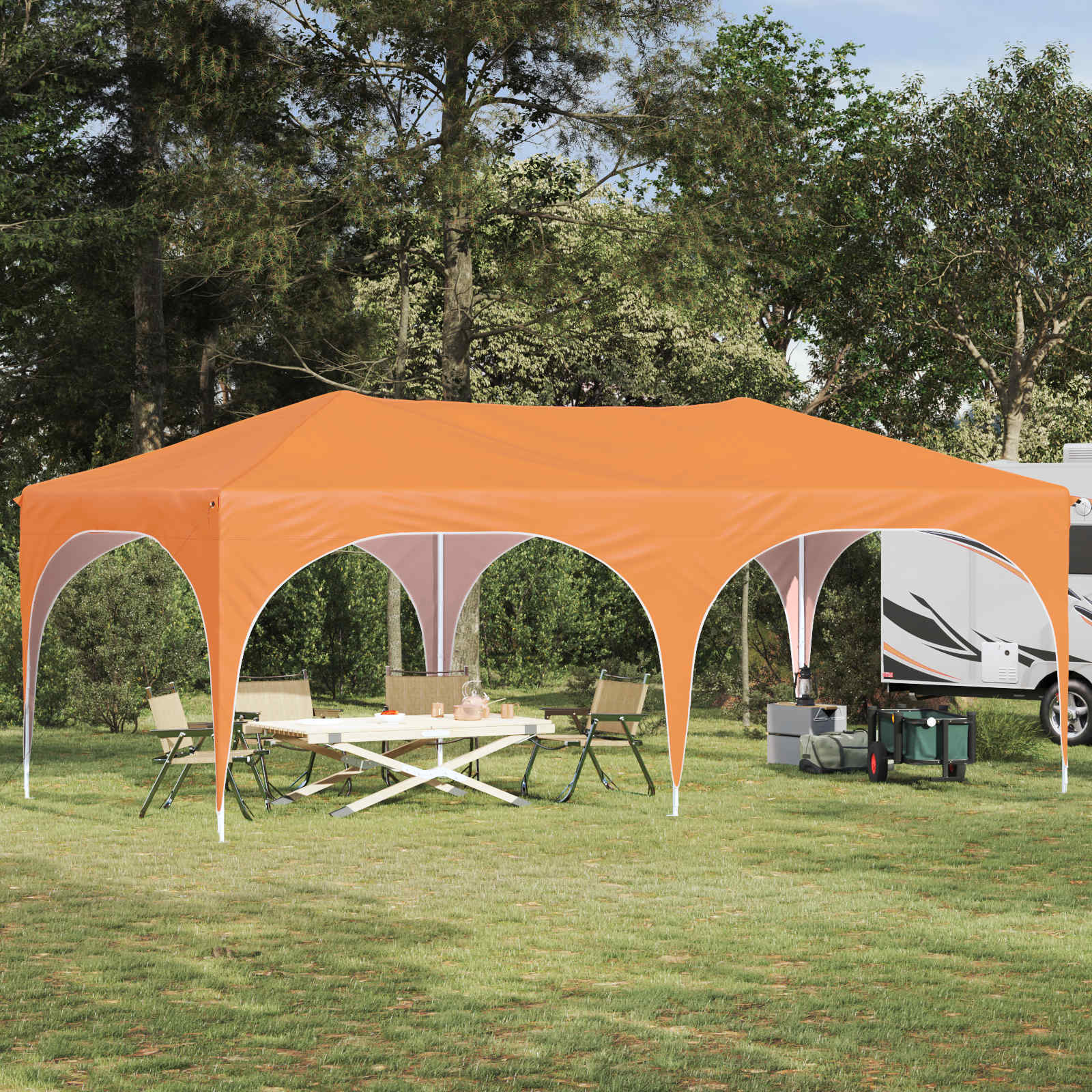 Pop-Up Partyzelt 575 X 288 X 245 Cm Oxford-Stoff