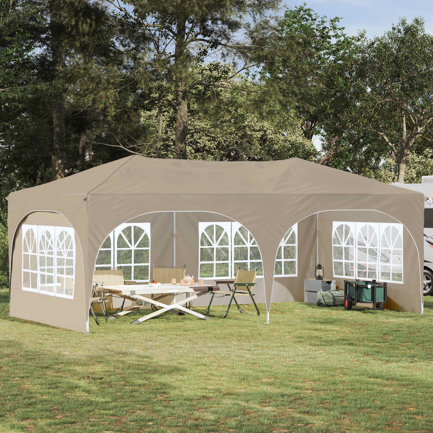 Pop-Up Partyzelt 575 X 288 X 245 Cm Oxford-Stoff