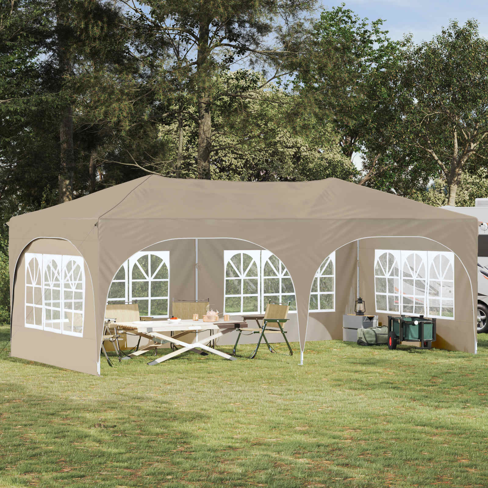 Pop-Up Partyzelt 575 X 288 X 245 Cm Oxford-Stoff