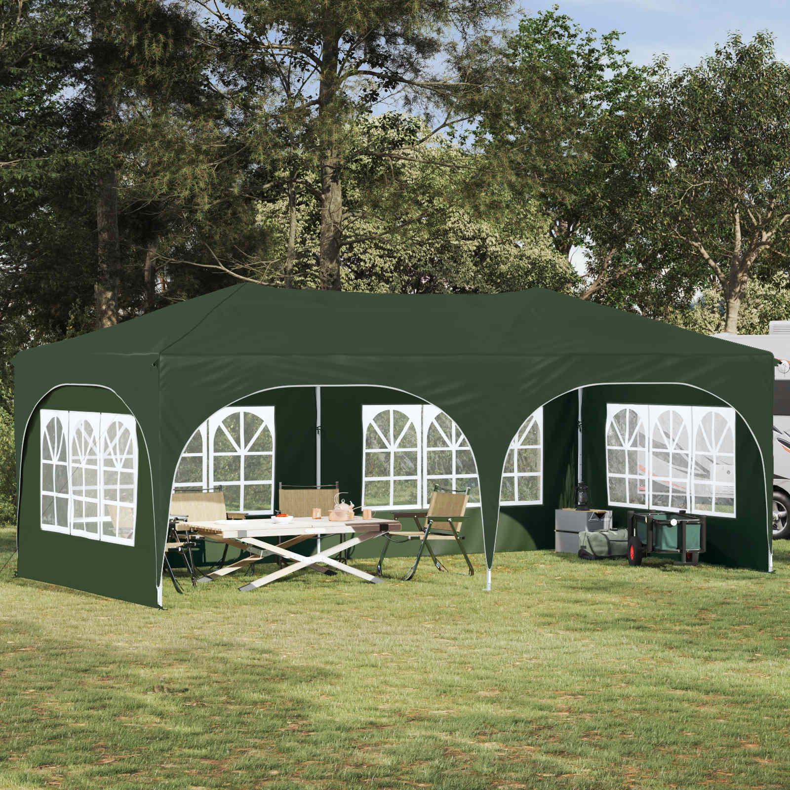 Pop-Up Partyzelt 575 X 288 X 245 Cm Oxford-Stoff