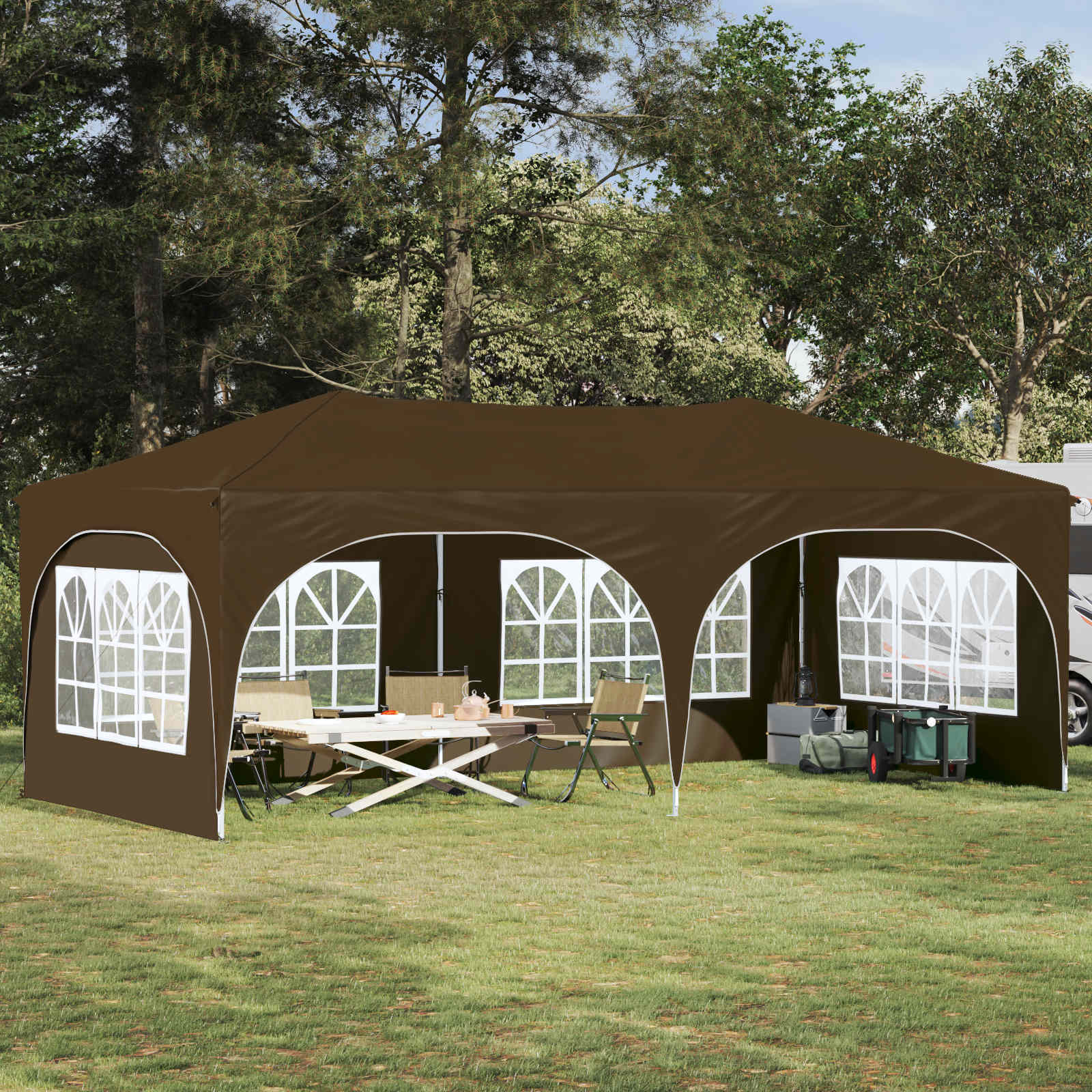 Pop-Up Partyzelt 575 X 288 X 245 Cm Oxford-Stoff