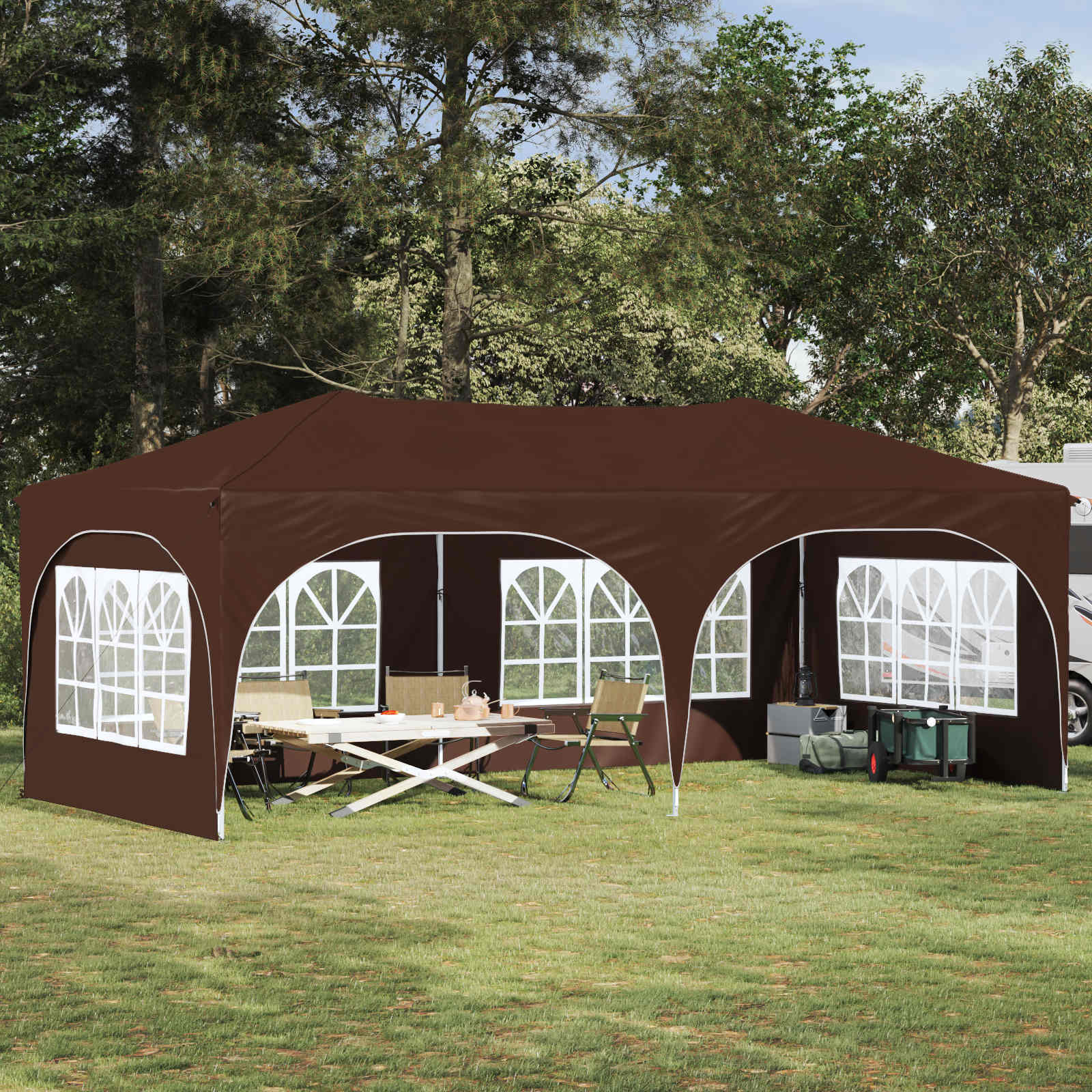 Pop-Up Partyzelt 575 X 288 X 245 Cm Oxford-Stoff