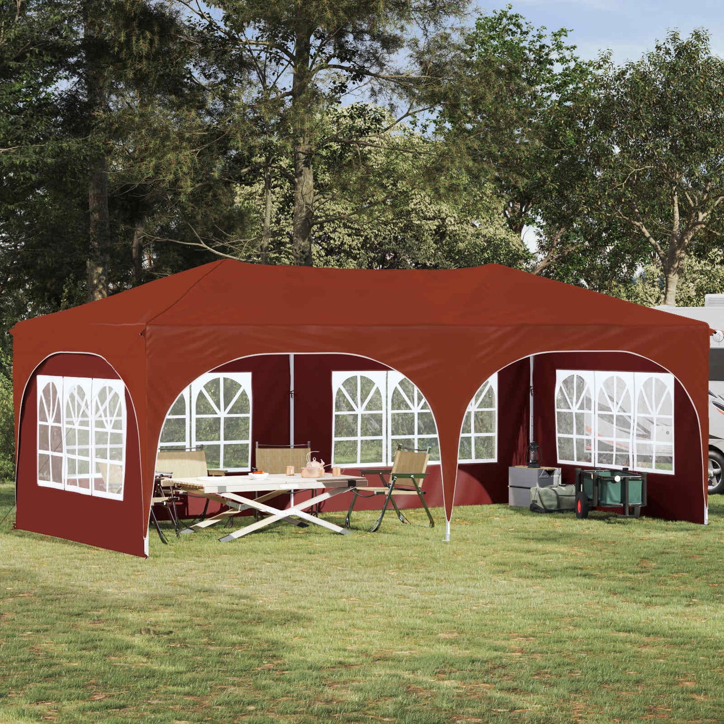 Pop-Up Partyzelt 575 X 288 X 245 Cm Oxford-Stoff
