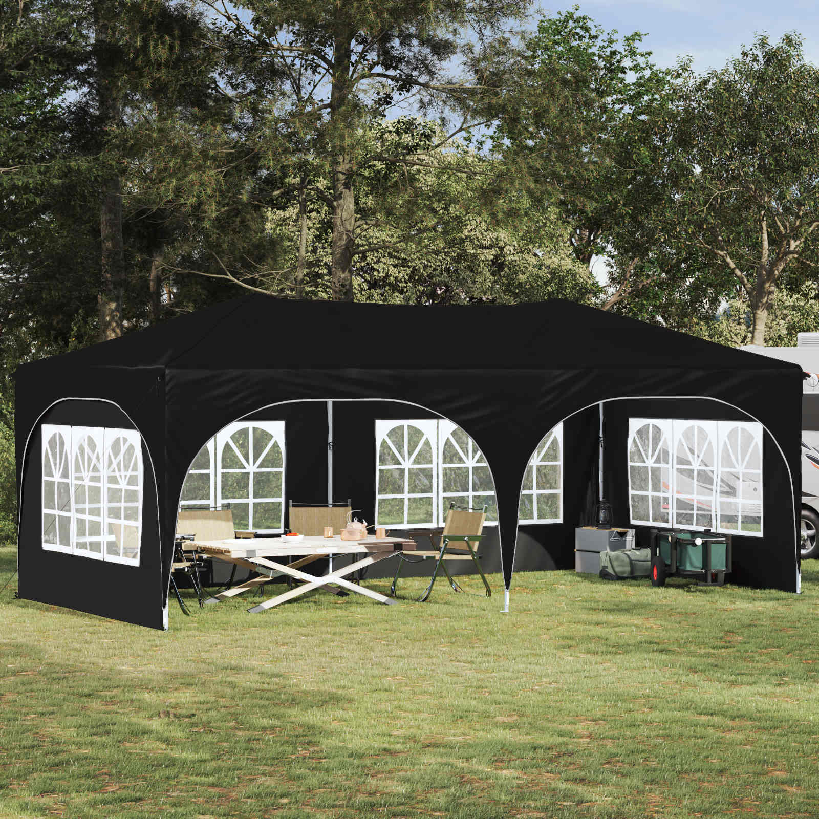 Pop-Up Partyzelt 575 X 288 X 245 Cm Oxford-Stoff