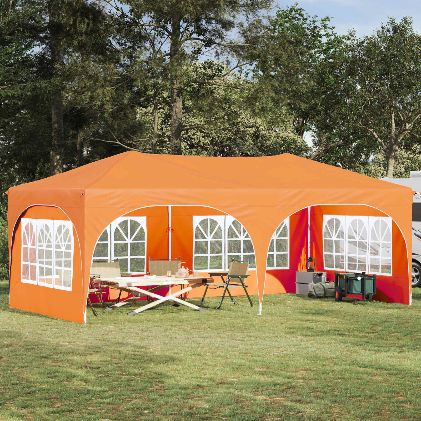 Pop-Up Partyzelt 575 X 288 X 245 Cm Oxford-Stoff