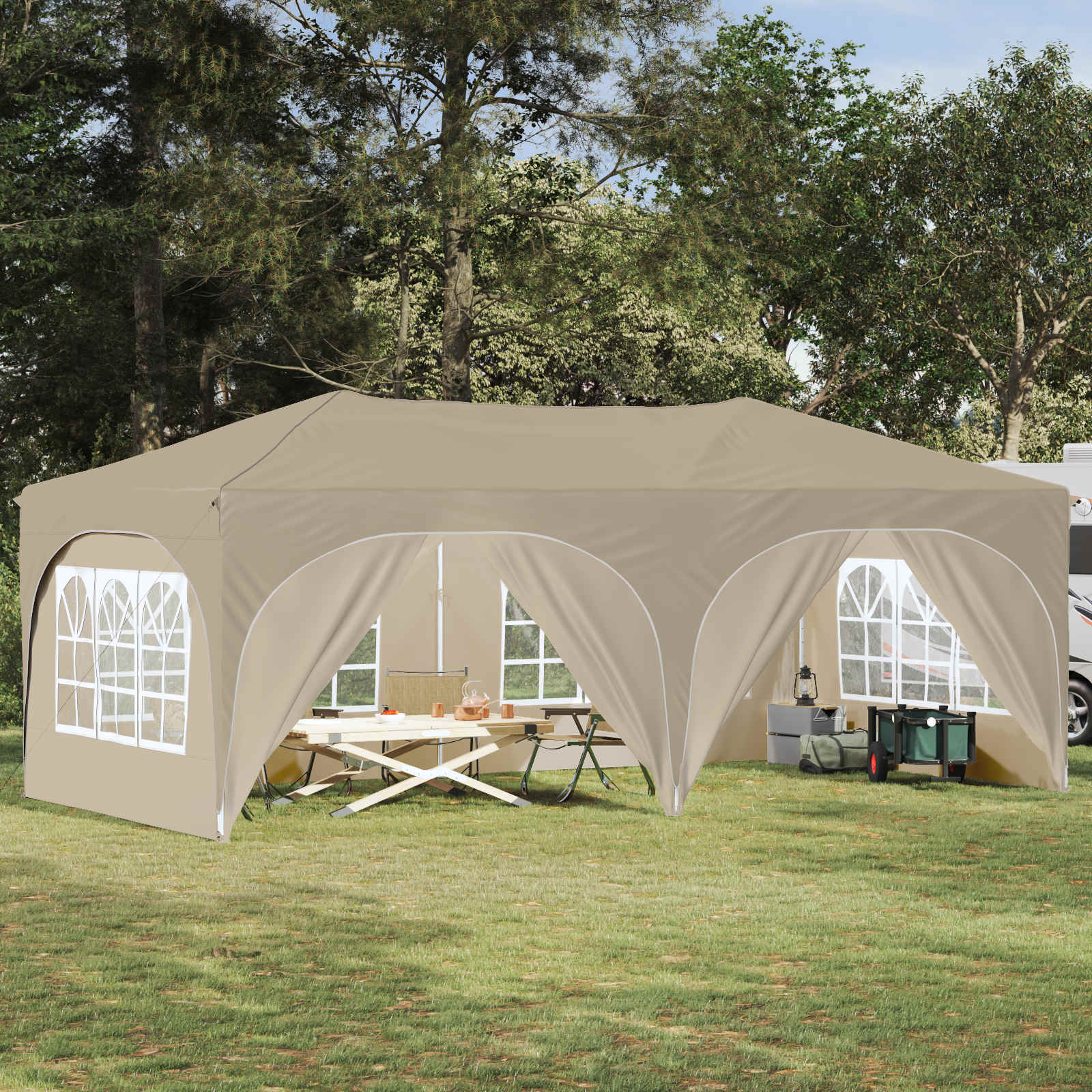 Pop-Up Partyzelt 575 X 288 X 245 Cm Oxford-Stoff
