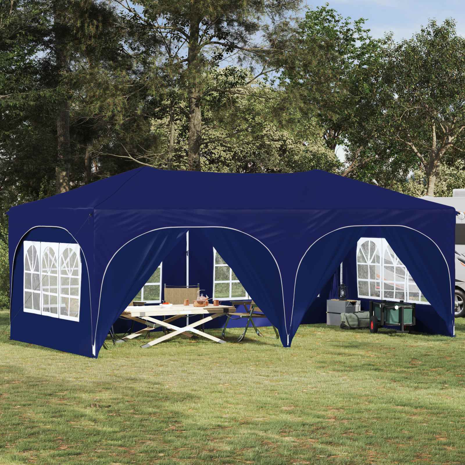 Pop-Up Partyzelt 575 X 288 X 245 Cm Oxford-Stoff