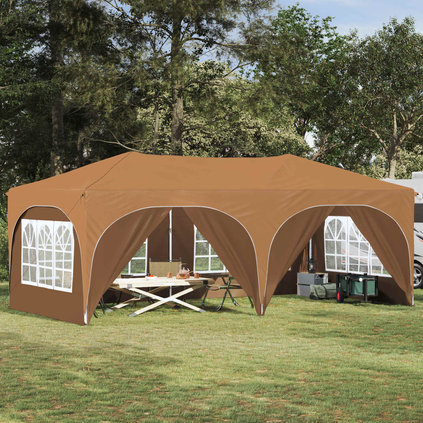 Pop-Up Partyzelt 575 X 288 X 245 Cm Oxford-Stoff