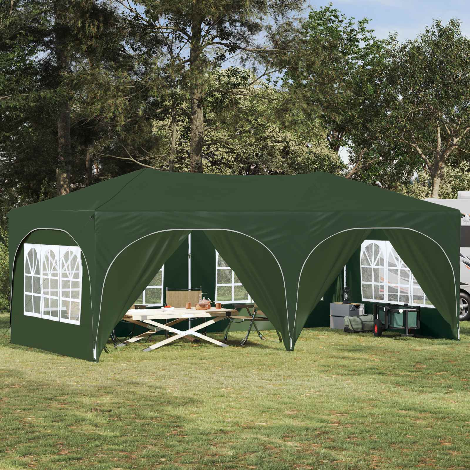 Pop-Up Partyzelt 575 X 288 X 245 Cm Oxford-Stoff