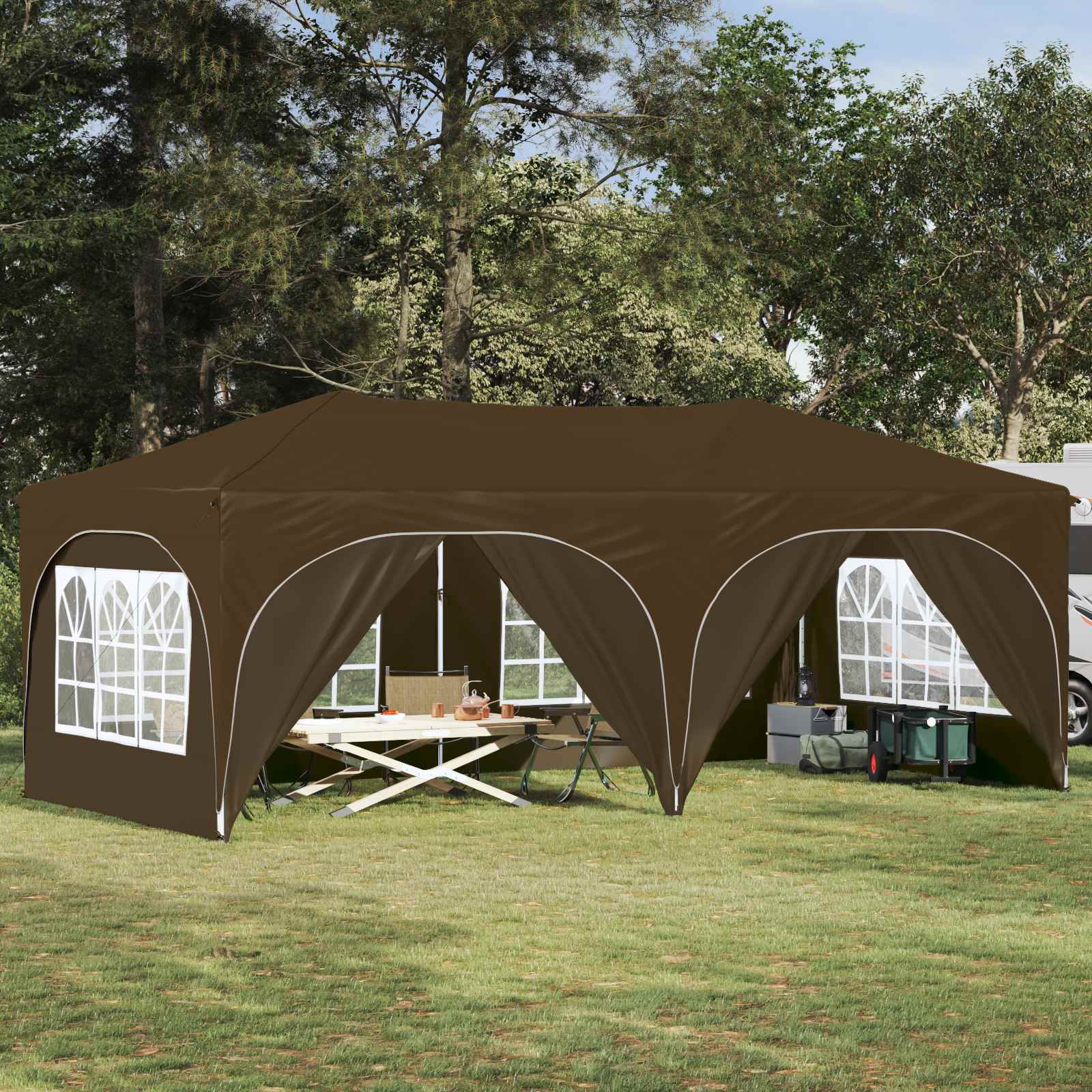 Pop-Up Partyzelt 575 X 288 X 245 Cm Oxford-Stoff