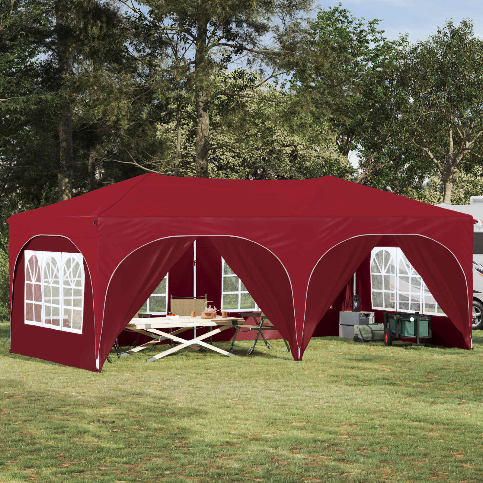 Pop-Up Partyzelt 575 X 288 X 245 Cm Oxford-Stoff