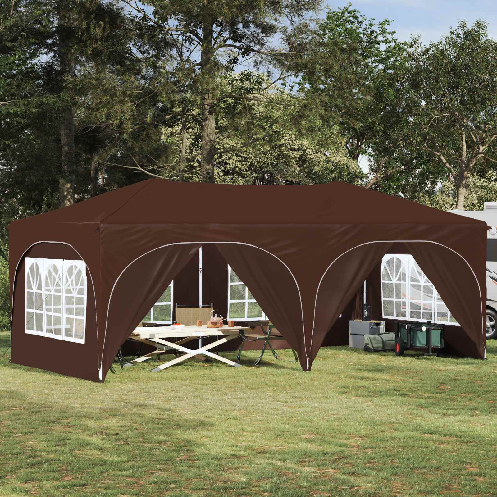 Pop-Up Partyzelt 575 X 288 X 245 Cm Oxford-Stoff