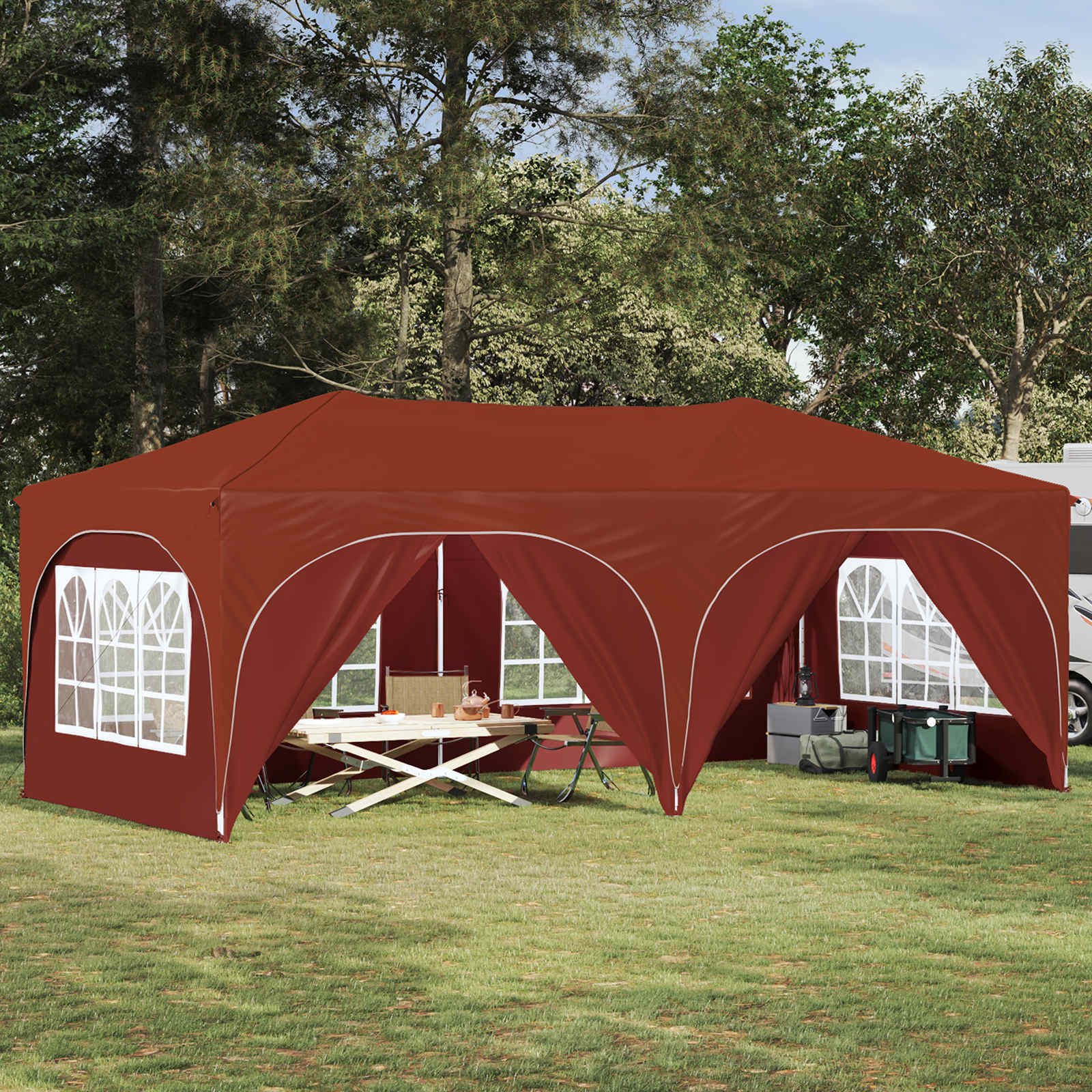 Pop-Up Partyzelt 575 X 288 X 245 Cm Oxford-Stoff