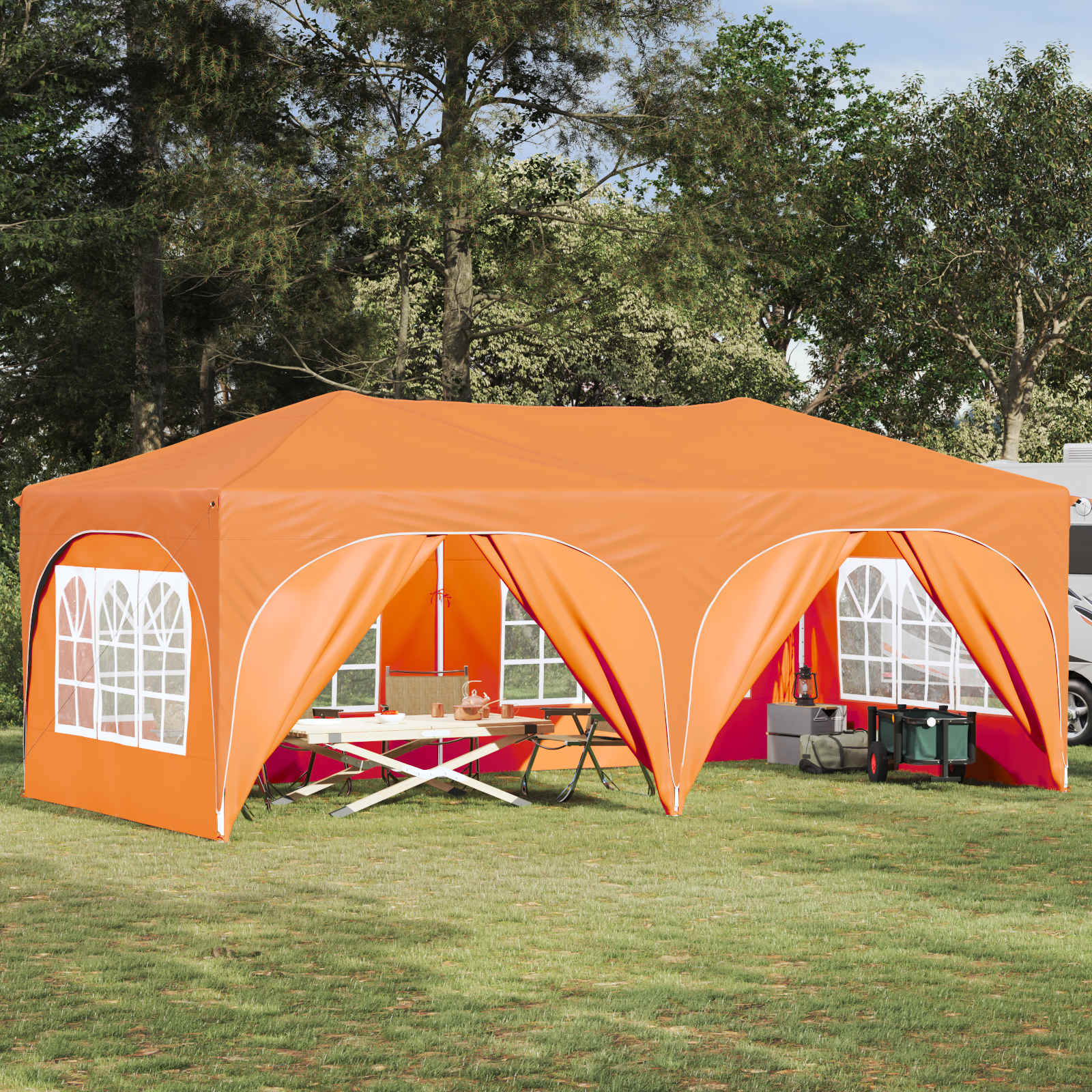 Pop-Up Partyzelt 575 X 288 X 245 Cm Oxford-Stoff