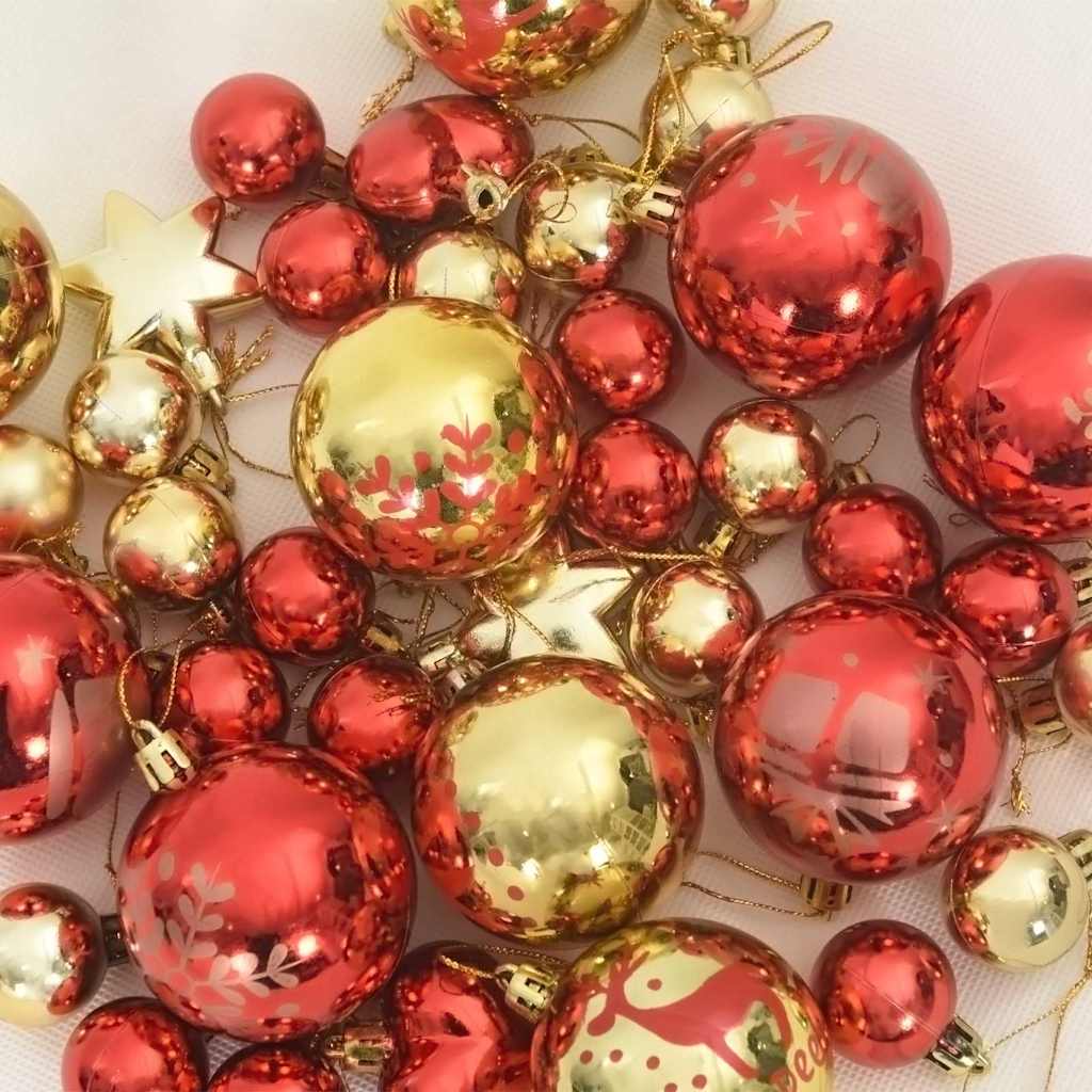 Weihnachtskugel-Set 40 Pcs Kunststoff