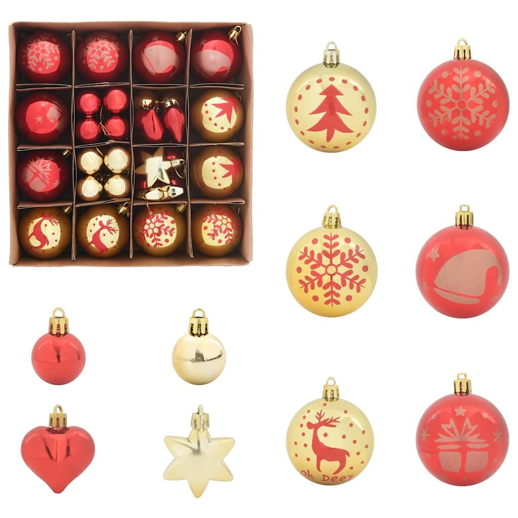 Weihnachtskugel-Set 40 Pcs Kunststoff