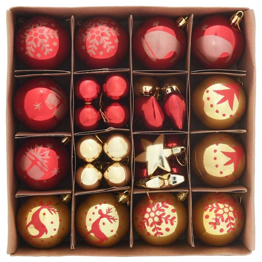 Weihnachtskugel-Set 40 Pcs Kunststoff