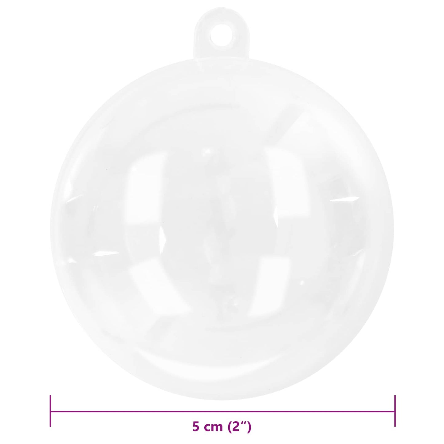 Weihnachtskugel-Set 50 Pcs Transparent Kunststoff