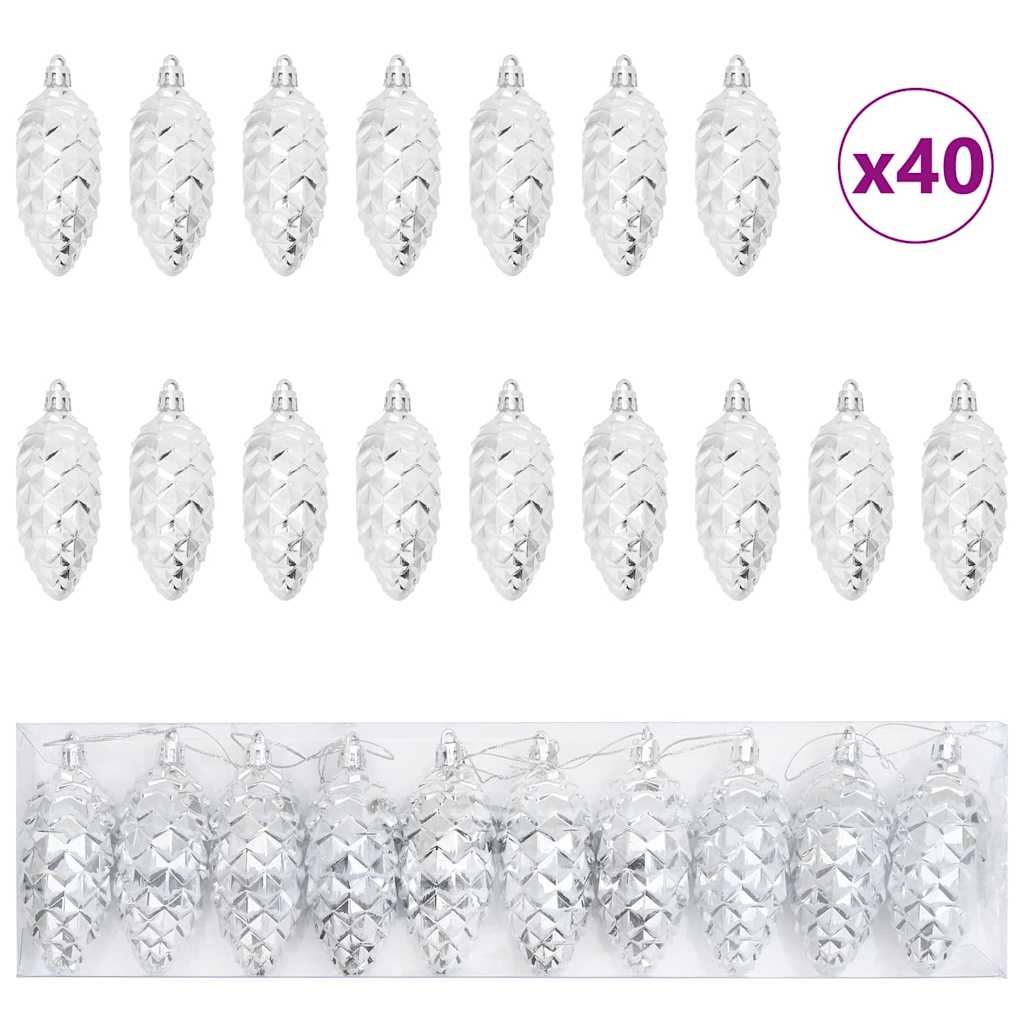 Weihnachts-Tannenzapfen Ball 40 Pcs Kunststoff