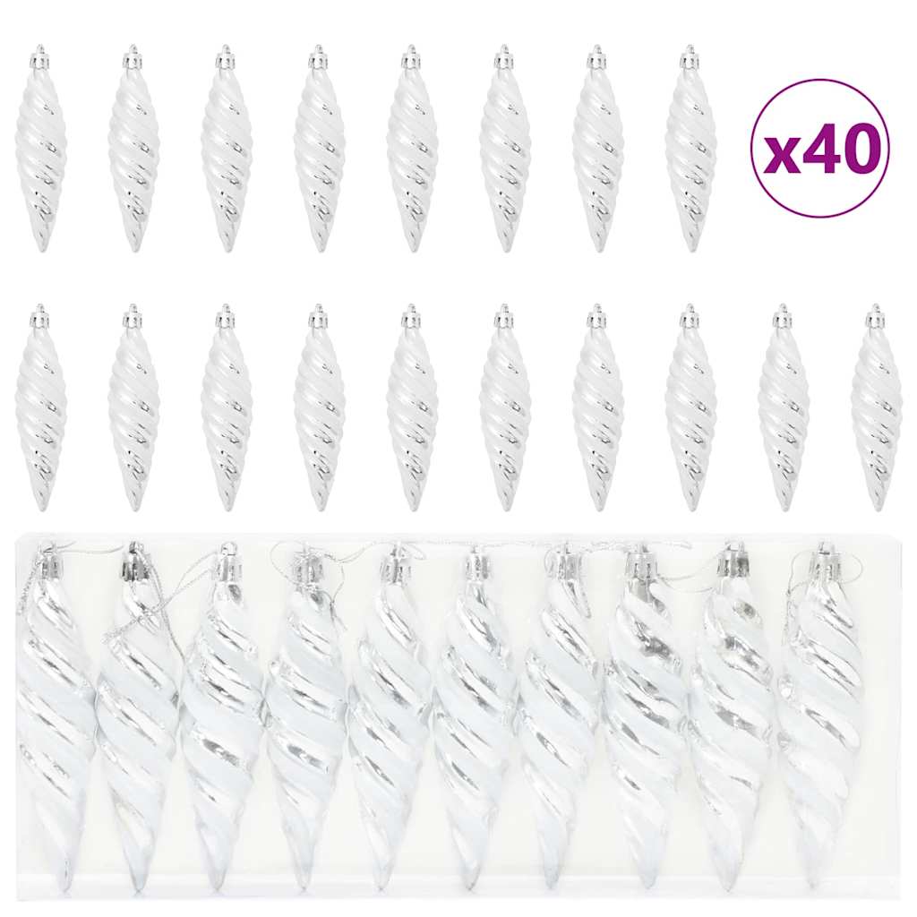 Weihnachtliche Spiralenform Kugel 40 Pcs Kunststoff
