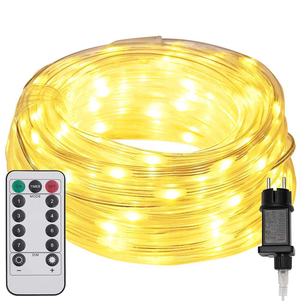 Lichtseil Mit 120 Leds Warmes Weiß Pvc