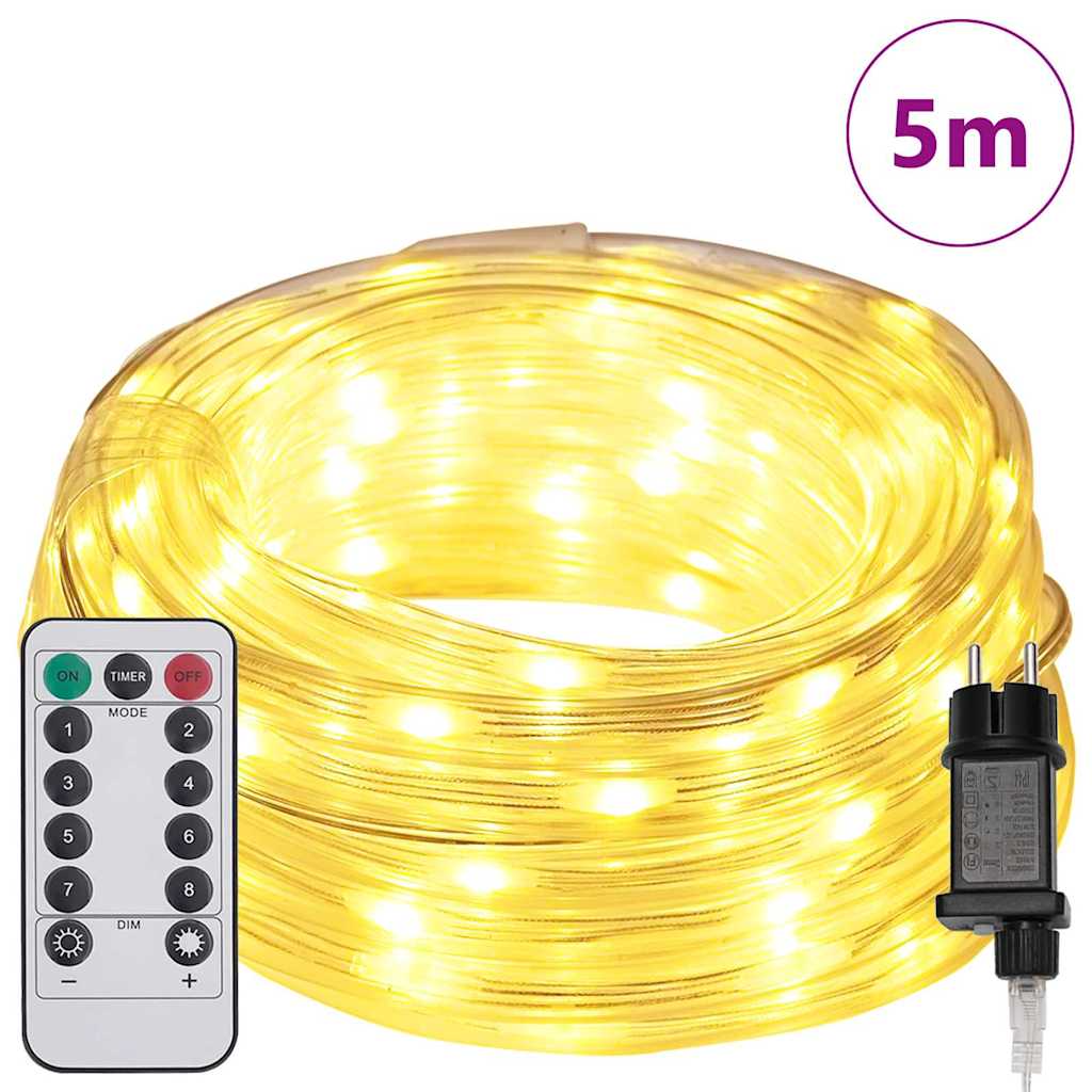 Lichtseil Mit 120 Leds Warmes Weiß Pvc