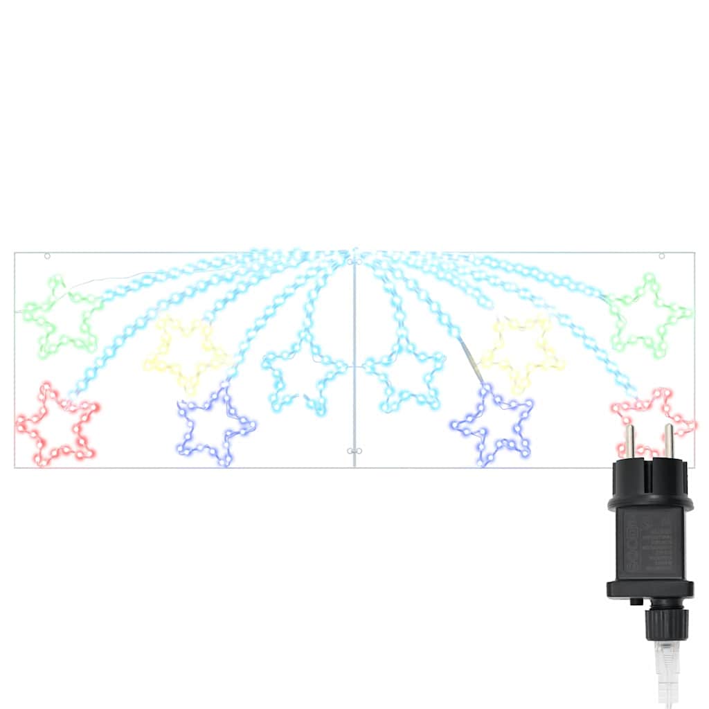 Weihnachtsstern Mit 432 Leds Mehrfarbig 182 X 58 Cm Pvc