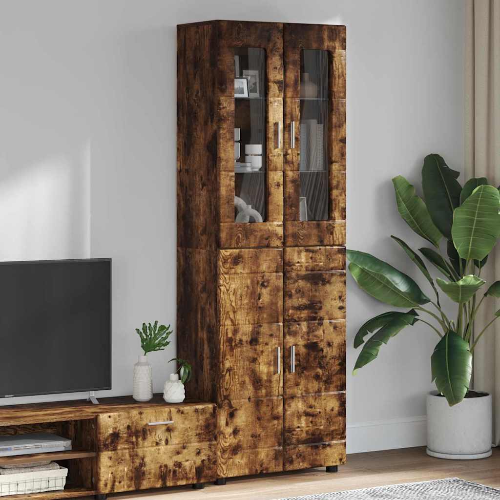 Tv-Schrankset Florin 3 Pcs Geräucherte Eiche Holzwerkstoff Räuchereiche