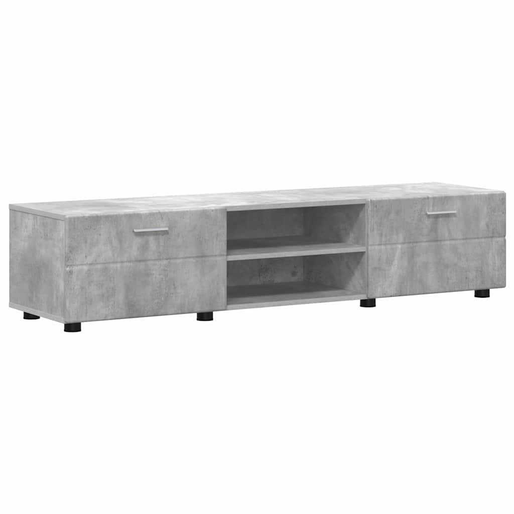 Tv-Schrankset Mit Regal Florin 3 Pcs Beton Grau Holzwerkstoff Betongrau