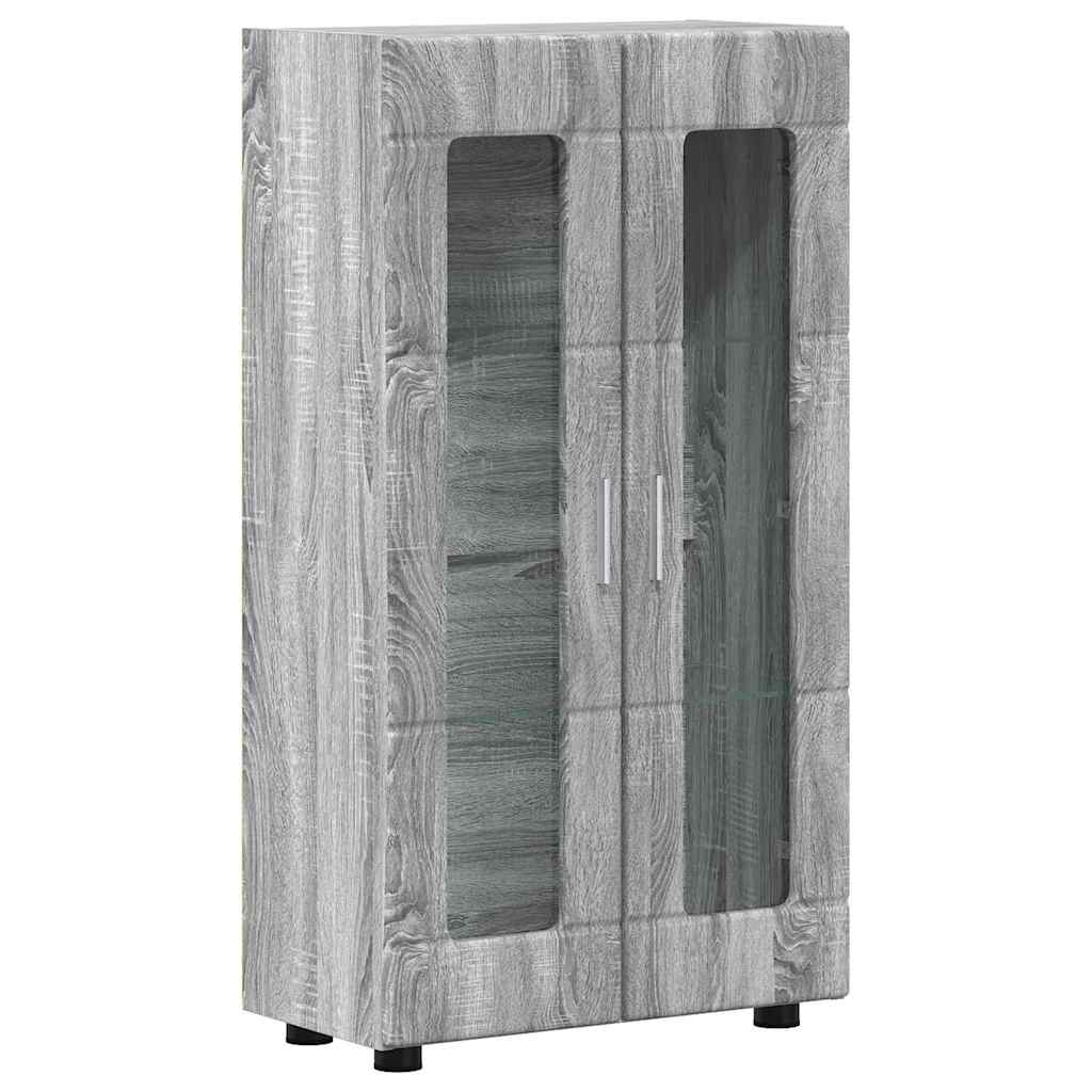 Tv-Schrankset Mit Tür Florin 3 Pcs Graues Sonoma Holzwerkstoff Grau Sonoma