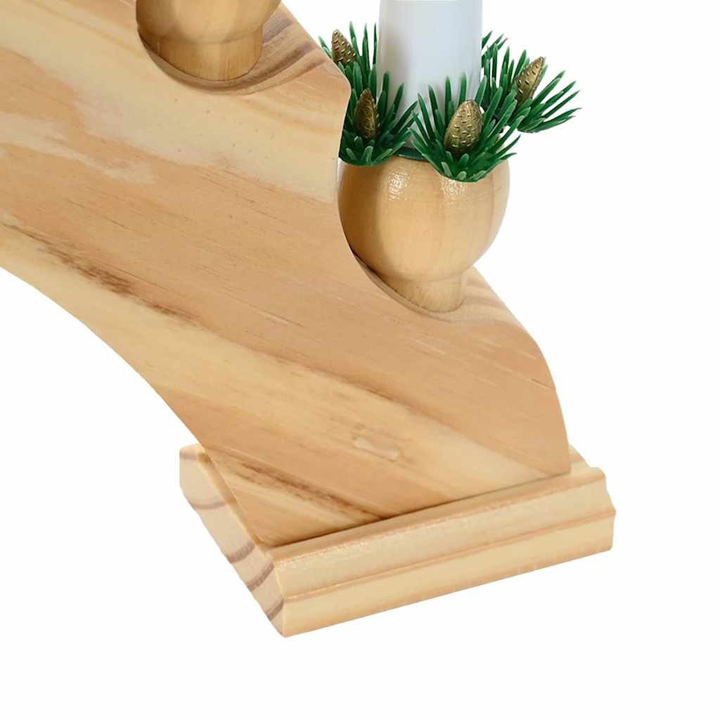 Weihnachtskerzenbogen Mit 10 Led Kerzen Braun 47 X 5 X 29 Cm