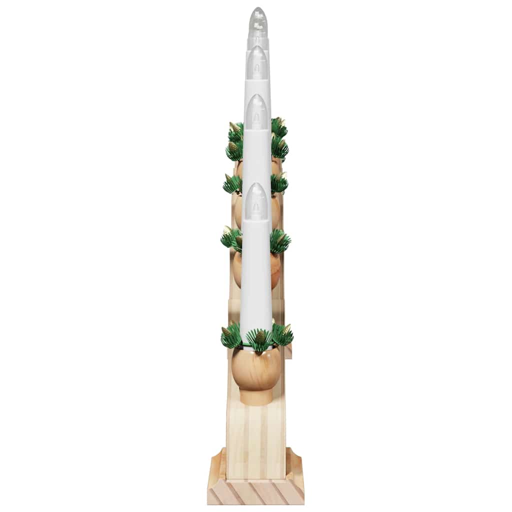 Weihnachtskerzenbogen Mit 10 Led Kerzen Braun 47 X 5 X 29 Cm