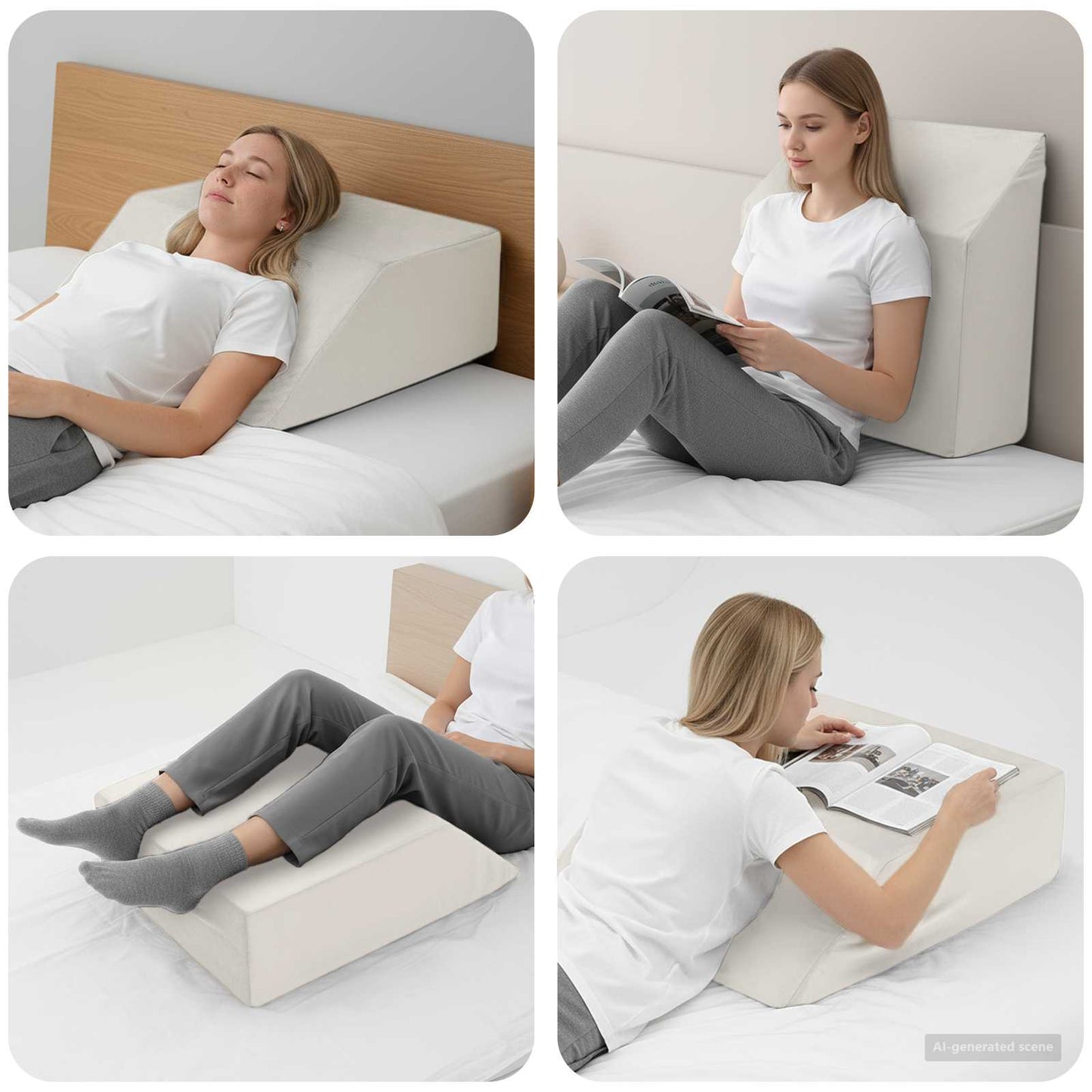 Beinkissen Uni 63 X 52 X 19,5 Cm Pu-Schaum