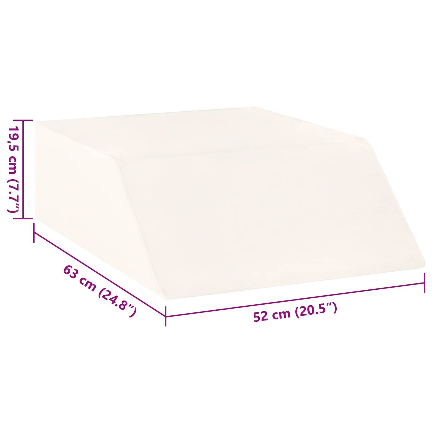 Beinkissen Uni 63 X 52 X 19,5 Cm Pu-Schaum