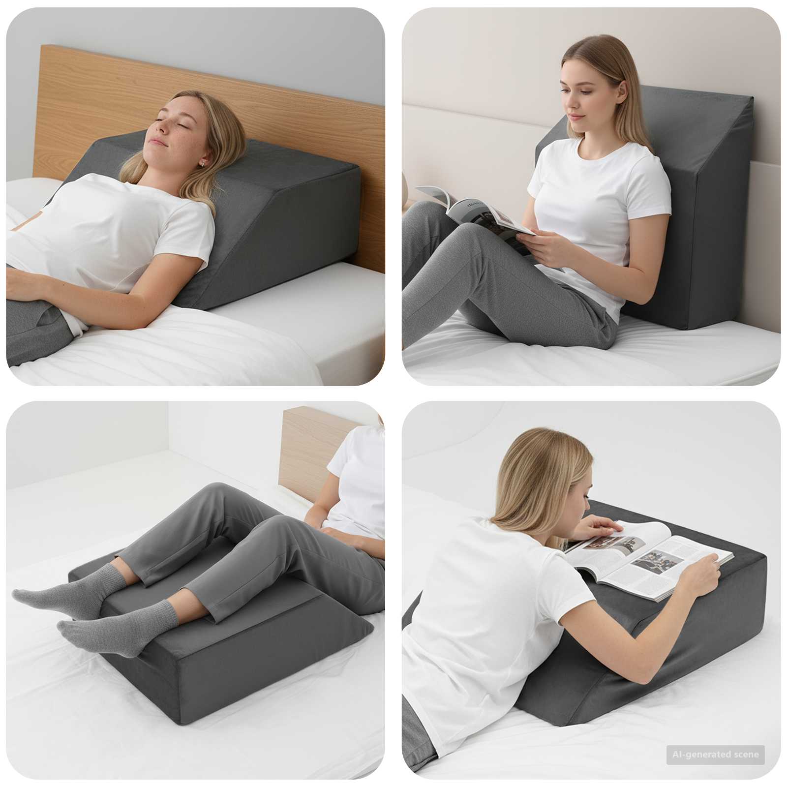 Beinkissen Uni 63 X 52 X 19,5 Cm Pu-Schaum
