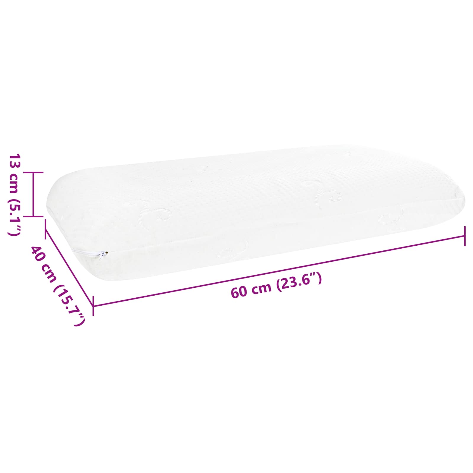 Schlafkissen Uni Weiß Gel-Speicherschaum
